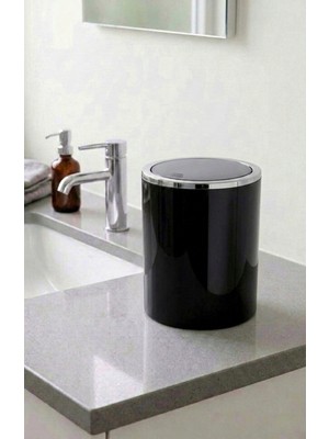 PremiumPort Şık Siyah 2 Litre Çöp Kovası, Pratik ve Dayanıklı Tasarım