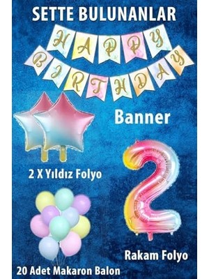 Enyaza Home Patladı Gitti Gökkusagi Konsept Dogum Günü Seti (2 Yas)