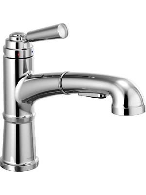 Enyaza Home Westchester Tek Kulplu Pull Out Mutfak Bataryası Püskürtücü, Krom P6923LF