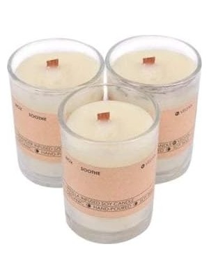 Enyaza Home Çikolata Kokulu Şat Bardak Mum 3'lü Set