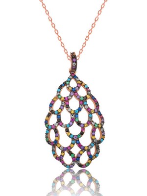 Elwes 925 Ayar Gümüş Renkli Kadın Gümüş Kolye