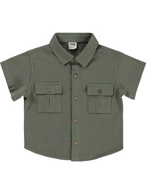 Civil Baby Çift Cepli 6-18 Ay Gömlek - Haki