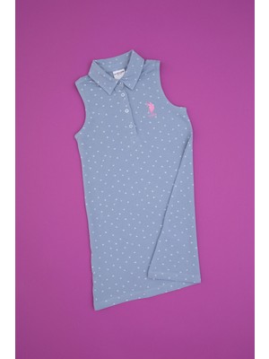 U.s. Polo Assn. Kız Çocuk Mavi Elbise (Örme) 50325168-VR036