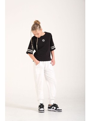 Loco Loco Kız Çocuk 8624 Süprem Şerit Kol Tshirt
