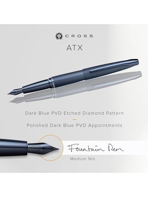 Enyaza Home 886-45MJ Atx Desenli Pvd Kaplama Dolma Kalem M Uç Gece Mavisi