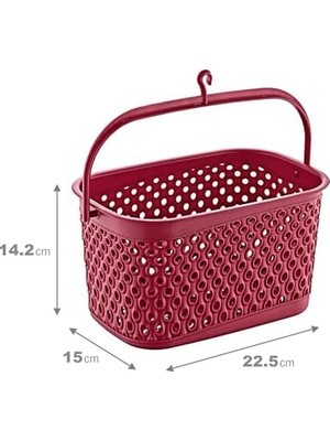 Enyaza Home Smarteware Katre Mandal Sepeti 3 Lt Carmen Kırmızı