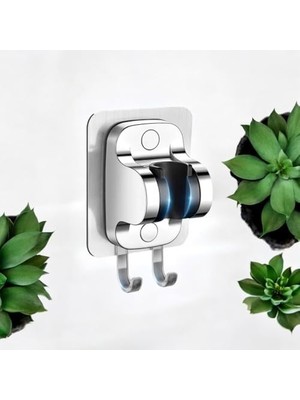 Enyaza Home Yapışkanlı Duş Başlığı Tutucu, Ayarlanabilir El Duş Tutacağı Delme Yok Duvara Monte Su Geçirmez, Mafsal, Duş Askısı (Chrome)