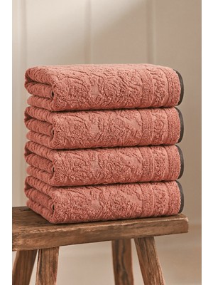 Anılsan 4'lü Harmony Turuncu El Havlusu - 50X90 Cm, 230GR, %100 Pamuk