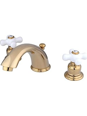 Enyaza Home KB962PX Viktorya Tarzı Musluk Abs Tahliye Garnitürü, Cilalı Pirinç