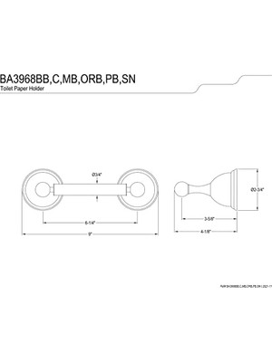 Enyaza Home Pirinç BA3968PB Restorasyonunda Tuvalet Kağıdı Tutucu, Pirinç Cilalı