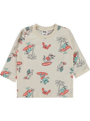 Civil Baby Surf Baskılı 6-18 Ay Sweatshirt - Bej