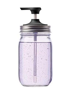 Enyaza Home Fox Run Jarware Normal Ağızlı Mason Kavanozları Için Sabun Pompası, 15,24 Cm, Siyah