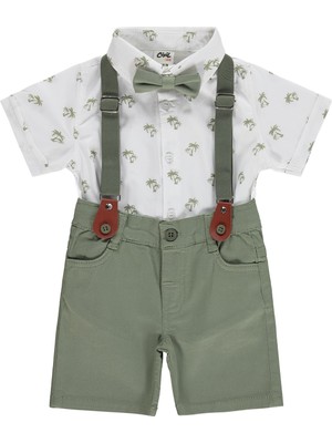 Civil Baby Papyonlu Askılı 6-18 Ay Takım - Haki