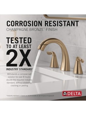 Enyaza Home 35840LF-PD Arvo 1.2 Gpm Aşağı Çekmeli ve Açılır Açılır Tahliye Tertibatı ile Yaygın Banyo Bataryası - Şampanya Bronz