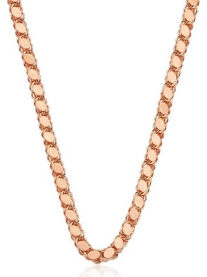 Elwes Gümüş Rose Pullu Arpa Zincir