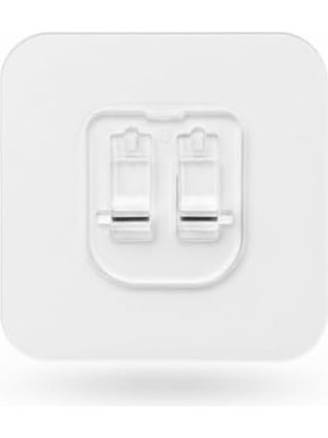 Enyaza Home Şeffaf Yapışkanlı Askı – Tel Askı Tasarımlı, Delme Gerektirmeyen Çift Kancalı Duvar Askısı – Güçlü Yapışkanlı, Şeffaf Görünüm (5'li)