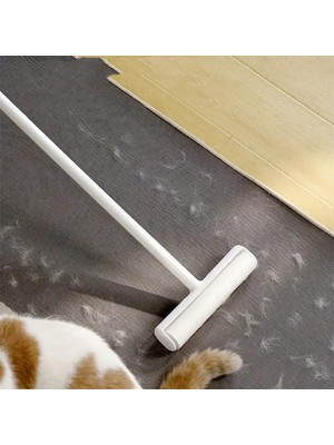 Enyaza Home Tüy Toplayıcı Rulo ve Kedi Köpek Tüyü Tiftik Toplayıcı Kıyafet Toz Toplama Rulosu Yapışkanlı ve Saplı Xl