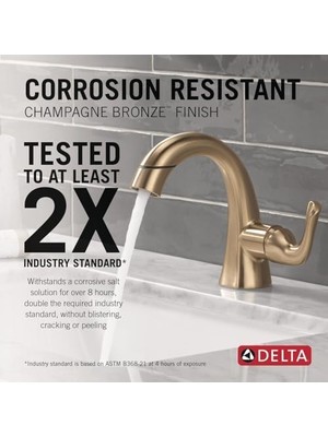 Enyaza Home Arvo 1 Delikli Fırçalı Altın Banyo Bataryası Püskürtücülü Tek Delikli Banyo Lavabo Bataryası Makyaj Için Püskürtücü, Push-Pop Tahliye, Şampanya Bronz 15840LF-CZPD