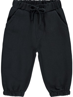 Civil Baby Erkek Çocuk Müslin Pantolon 6-18 Ay Standart Bel Düz Desen Gri Kumaş Malzemesi