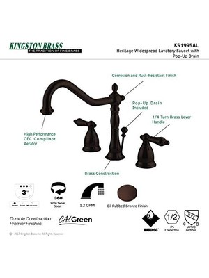 Enyaza Home KS1995AL 8" Yaygın, Yağla Pürüzsüzleştirilmiş Bronz