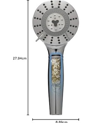 Enyaza Home Showers Pure 7 Ayar Filtreli 1,75 Gpm Fırçalanmış Nikel Duş Kolu