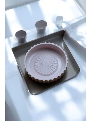 Enyaza Home 3 Parça Sert Plastik Banyo Seti/sıvı Sabunluk, Diş Fırçalık ve Katı Sabunluk-Toz Pembe