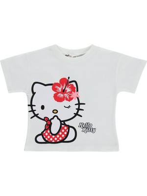 Hello Kitty 2-5 Yaş Tişört - Kırık Beyaz