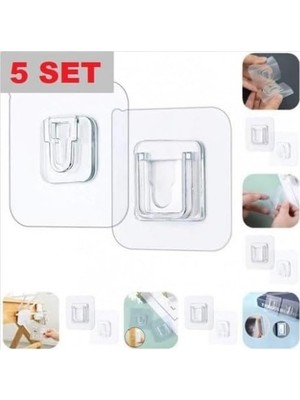 Enyaza Home Geçmeli Klips Eşya Sabitleme Askısı 5 Set