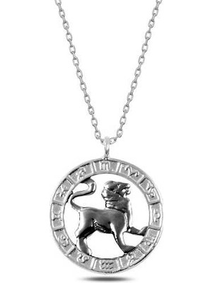 Elwes 925 Ayar ​​gümüş Aslan Burcu Kolye