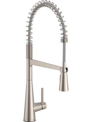 Enyaza Home Şık Noktaya Dirençli Paslanmaz Tek Saplı Ön Durulama Yüksek Yay Çekme Mutfak Musluğu, Power Boost, 5925SRS