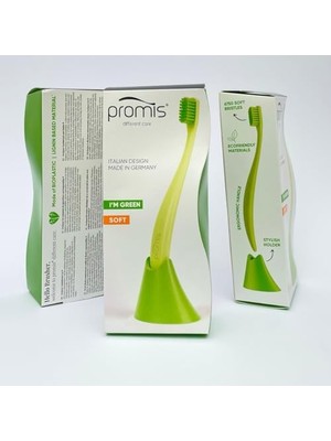 Enyaza Home Box, Diş Fırçası + Tutacak, Yeşil – 6750 Antibakteriyel Yumuşak Kıl, Lignin Biyoplastik Sap, Italyan Tasarımı, Alman Üretimi