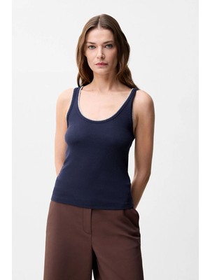 Adl Yakası Çoban Dikişli Atlet Lacivert 10245206001