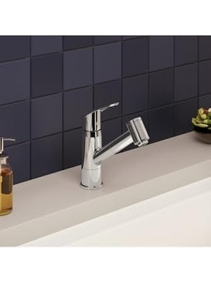 Enyaza Home Harmony Xl A42147 Pull-Out Eviye Bataryası, 8 Litre/dk Akış Hızı, Uzayabilen El Duşu, Krom