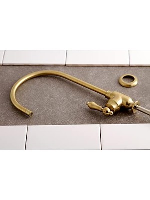 Enyaza Home KS5197BAL Heirloom Tek Kulplu Su Filtrasyon Musluğu, Fırçalanmış Pirinç, 11,13 x 6,94 x 5,81