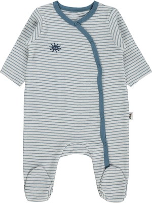 Civil Baby Çizgili 1-9 Ay Tulum - Ekru