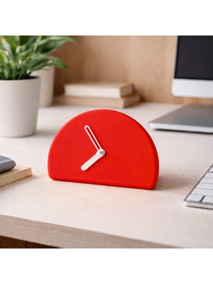 Basart Modern Minimalist Yarım Daire Masa Saati - 5 Renk Seçeneği