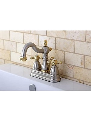 Enyaza Home Of New Orleans EB1601AX Merkezi Lavabo Bataryası Perakende Açılır Pencereli, 4 Inç, Parlak Krom