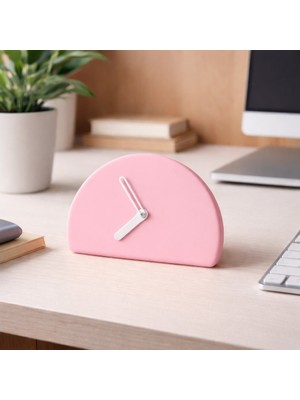 Basart Modern Minimalist Yarım Daire Masa Saati - 5 Renk Seçeneği