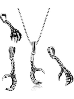 Elwes 925 Ayar Gümüş Kartal Pençesi Kolye