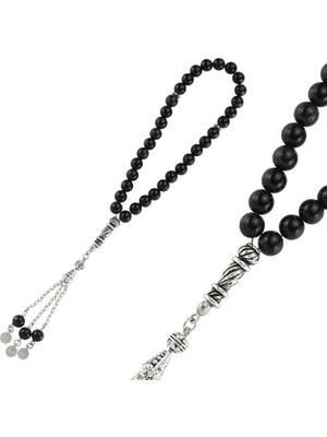 Elwes Doğaltaş Metal Püsküllü Mavi Yıldız Taşı Tesbih