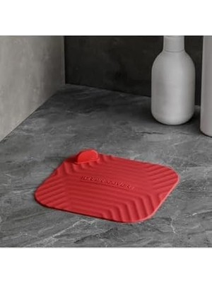 Enyaza Home Siyah Renk Kare Kötü Koku Önleyici Silikon Mat Banyo Mutfak Lavabo Balkon Gider Tıpası Kapağı