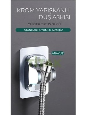 Enyaza Home Krom Yapışkanlı Duş Askısı