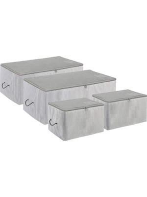 Enyaza Home 4'lü Gri Renk Stuff & Things Hurç Set