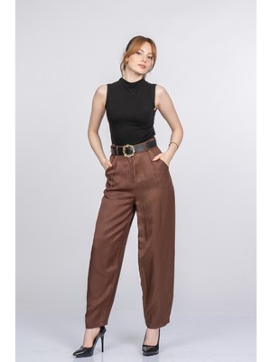 MissVina Rosaria Balon Form Dar Paça Kumaş Pantolon