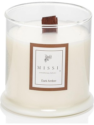 Enyaza Home Ahşap Fitilli Dark Kokulu Vegan Mum