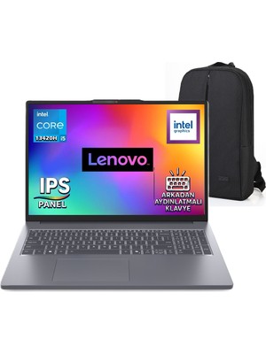 Lenovo ıdeapad Slim 3 16IRH10 Intel Core I5 13420H 24GB 512GB SSD W11 Pro 16” IPS 300NITS Wuxga Snertech Çanta