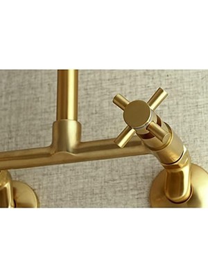 Enyaza Home 20 cm Ayarlanabilir Merkez Duvara Monte Mutfak Bataryası, Fırçalanmış Pirinç