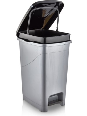 PremiumPort Şık ve Pratik 40 Litre Iç Kovalı Slim Pedallı Çöp Kovası