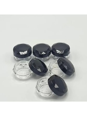 Enyaza Home Yenigeldi 6'lı Akrilik Mini Kapaklı Kavanoz, Krem Kutusu, Seyahat Kutusu,