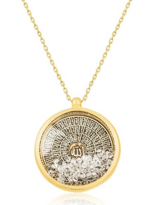 Elwes Gümüş Gold Esmaül Hüsna Bayan Kolye